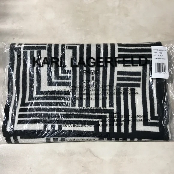 Karl Lagerfeld Art Deco Scarf, Size 72
